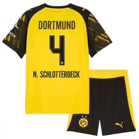Borussia Dortmund N. Schlotterbeck 4 Barn Hjemmedrakt 2025-26 Kortermet Borussia Dortmund N. Schlotterbeck 4 Barn Hjemmedrakt 2025-26 Kortermet